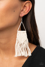 Load image into Gallery viewer, PRE-ORDER - Paparazzi Macrame Jungle - White - Earrings - $5 Jewelry with Ashley Swint