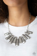 Load image into Gallery viewer, Paparazzi MANE Up - Silver - Blinding Fringe - Smooth and Etched Finish - Necklace &amp; Earrings - $5 Jewelry With Ashley Swint
