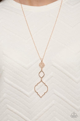 PRE-ORDER - Paparazzi Marrakesh Mystery - Rose Gold - Necklace & Earrings - $5 Jewelry with Ashley Swint
