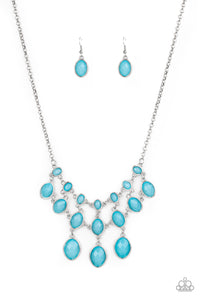 Paparazzi Mermaid Marmalade - Blue Gems - Necklace & Earrings - $5 Jewelry with Ashley Swint