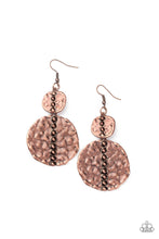 Load image into Gallery viewer, Paparazzi Metro Metalhead - Copper - Earrings - $5 Jewelry with Ashley Swint