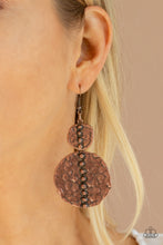 Load image into Gallery viewer, Paparazzi Metro Metalhead - Copper - Earrings - $5 Jewelry with Ashley Swint