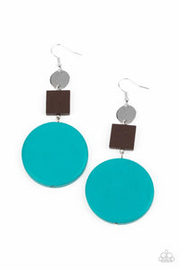 PRE-ORDER - Paparazzi Modern Materials - Blue - Earrings - $5 Jewelry with Ashley Swint