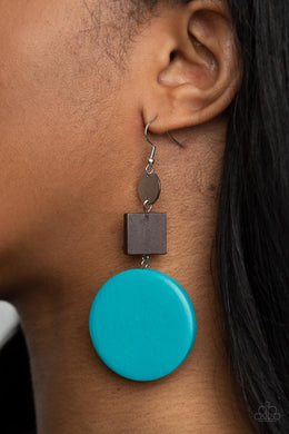 PRE-ORDER - Paparazzi Modern Materials - Blue - Earrings - $5 Jewelry with Ashley Swint