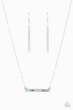 Load image into Gallery viewer, Paparazzi Moms Do It Better - Blue - &quot;Mom&quot; Silver Chain Necklace &amp; Earrings - $5 Jewelry with Ashley Swint