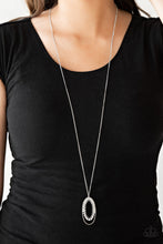 Load image into Gallery viewer, Paparazzi Money Mood - White Rhinestones - Necklace &amp; Earrings - $5 Jewelry with Ashley Swint