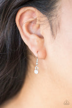 Load image into Gallery viewer, Paparazzi Money Mood - White Rhinestones - Necklace &amp; Earrings - $5 Jewelry with Ashley Swint