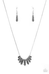 PRE-ORDER - Paparazzi Monumental March - Silver - Necklace & Earrings - $5 Jewelry with Ashley Swint