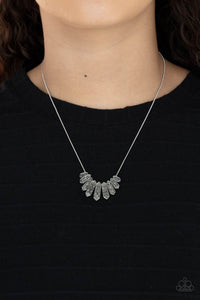 PRE-ORDER - Paparazzi Monumental March - Silver - Necklace & Earrings - $5 Jewelry with Ashley Swint