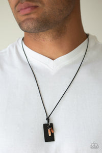 Paparazzi Mountain Scout - Multi - Black Leather - Sliding Knot Necklace - $5 Jewelry with Ashley Swint