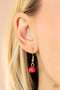 Paparazzi Naturally Essential - Red - Necklace & Earrings - $5 Jewelry with Ashley Swint