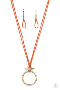 PRE-ORDER - Paparazzi Noticeably Nomad - Orange - Necklace & Earrings - $5 Jewelry with Ashley Swint