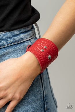PRE-ORDER - Paparazzi Orange County - Red - Bracelet - $5 Jewelry with Ashley Swint