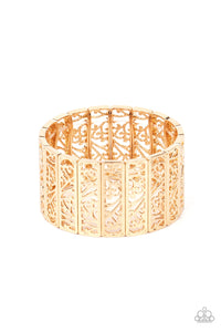 PRE-ORDER - Paparazzi Ornate Orchards - Gold - Bracelet - $5 Jewelry with Ashley Swint