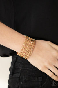 PRE-ORDER - Paparazzi Ornate Orchards - Gold - Bracelet - $5 Jewelry with Ashley Swint
