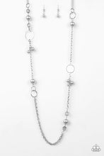 Load image into Gallery viewer, Paparazzi Pageant Princess - Silver - Necklace and matching Earrings - $5 Jewelry With Ashley Swint