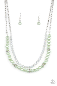 PRE-ORDER - Paparazzi Parisian Princess - Green - Necklace & Earrings - $5 Jewelry with Ashley Swint