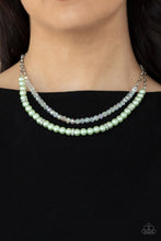 Load image into Gallery viewer, PRE-ORDER - Paparazzi Parisian Princess - Green - Necklace &amp; Earrings - $5 Jewelry with Ashley Swint