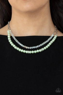 PRE-ORDER - Paparazzi Parisian Princess - Green - Necklace & Earrings - $5 Jewelry with Ashley Swint