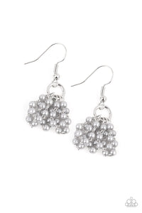 Paparazzi Party Posh Princess - Silver Pearls - Hoop Earrings - $5 Jewelry with Ashley Swint