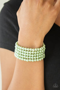 Paparazzi Pearl Bliss - Green Pearls - Stretchy Bands Bracelet - $5 Jewelry with Ashley Swint
