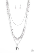 Load image into Gallery viewer, Paparazzi Pearl Pageant - Silver - Lanyard Necklace &amp; Earrings - $5 Jewelry with Ashley Swint