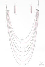 Load image into Gallery viewer, Paparazzi Radical Rainbows - Pink - Silver Chains - Necklace &amp; Earrings - $5 Jewelry with Ashley Swint