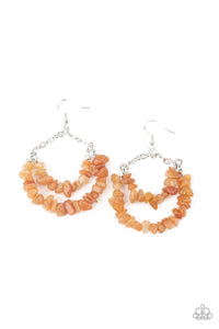 PRE-ORDER - Paparazzi Rainbow Rock Gardens - Orange - Earrings - $5 Jewelry with Ashley Swint