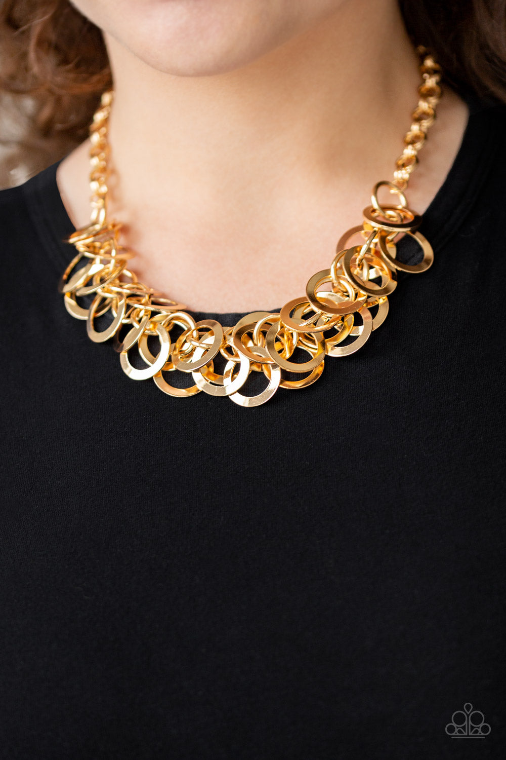 Paparazzi Ringing In The Bling - Gold - Necklace & Earrings - $5 Jewelry with Ashley Swint