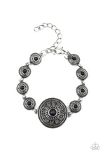 Load image into Gallery viewer, Paparazzi Rustic Renegade - Black Stone - Studded Silver Adjustable - Bracelet - $5 Jewelry with Ashley Swint