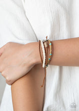 Load image into Gallery viewer, Paparazzi Sahara Pilgrim - Blue - Sliding Knot Bracelet - $5 Jewelry with Ashley Swint