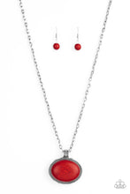 Load image into Gallery viewer, Paparazzi Sedimentary Colors - Red Stone - Silver Necklace &amp; Earrings - $5 Jewelry with Ashley Swint