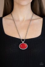 Load image into Gallery viewer, Paparazzi Sedimentary Colors - Red Stone - Silver Necklace &amp; Earrings - $5 Jewelry with Ashley Swint