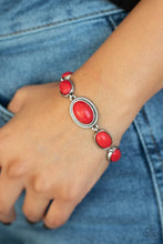 Load image into Gallery viewer, Paparazzi Serene Stonework - Red Stone - Adjustable Bracelet - $5 Jewelry with Ashley Swint