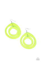 Load image into Gallery viewer, Paparazzi Show Your True NEONS - Yellow - Neon Acrylic Hoop Earrings - $5 Jewelry with Ashley Swint
