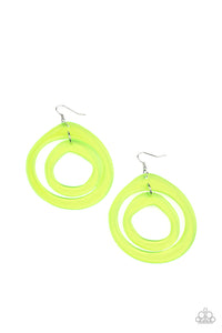 Paparazzi Show Your True NEONS - Yellow - Neon Acrylic Hoop Earrings - $5 Jewelry with Ashley Swint