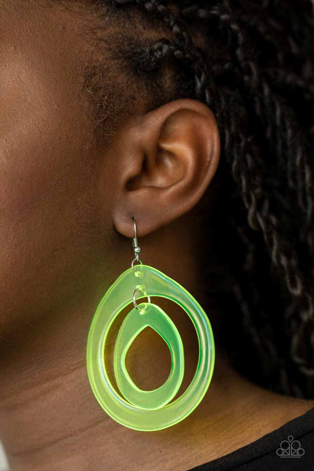 Paparazzi Show Your True NEONS - Yellow - Neon Acrylic Hoop Earrings - $5 Jewelry with Ashley Swint