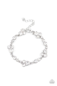 PRE-ORDER - Paparazzi Social GLISTENING - White - Bracelet - $5 Jewelry with Ashley Swint