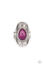Load image into Gallery viewer, Paparazzi Southern Sage - Purple Stone - Silver Filigree Ring - $5 Jewelry with Ashley Swint