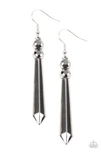 Paparazzi Sparkle Stream - Silver - Earrings - $5 Jewelry with Ashley Swint