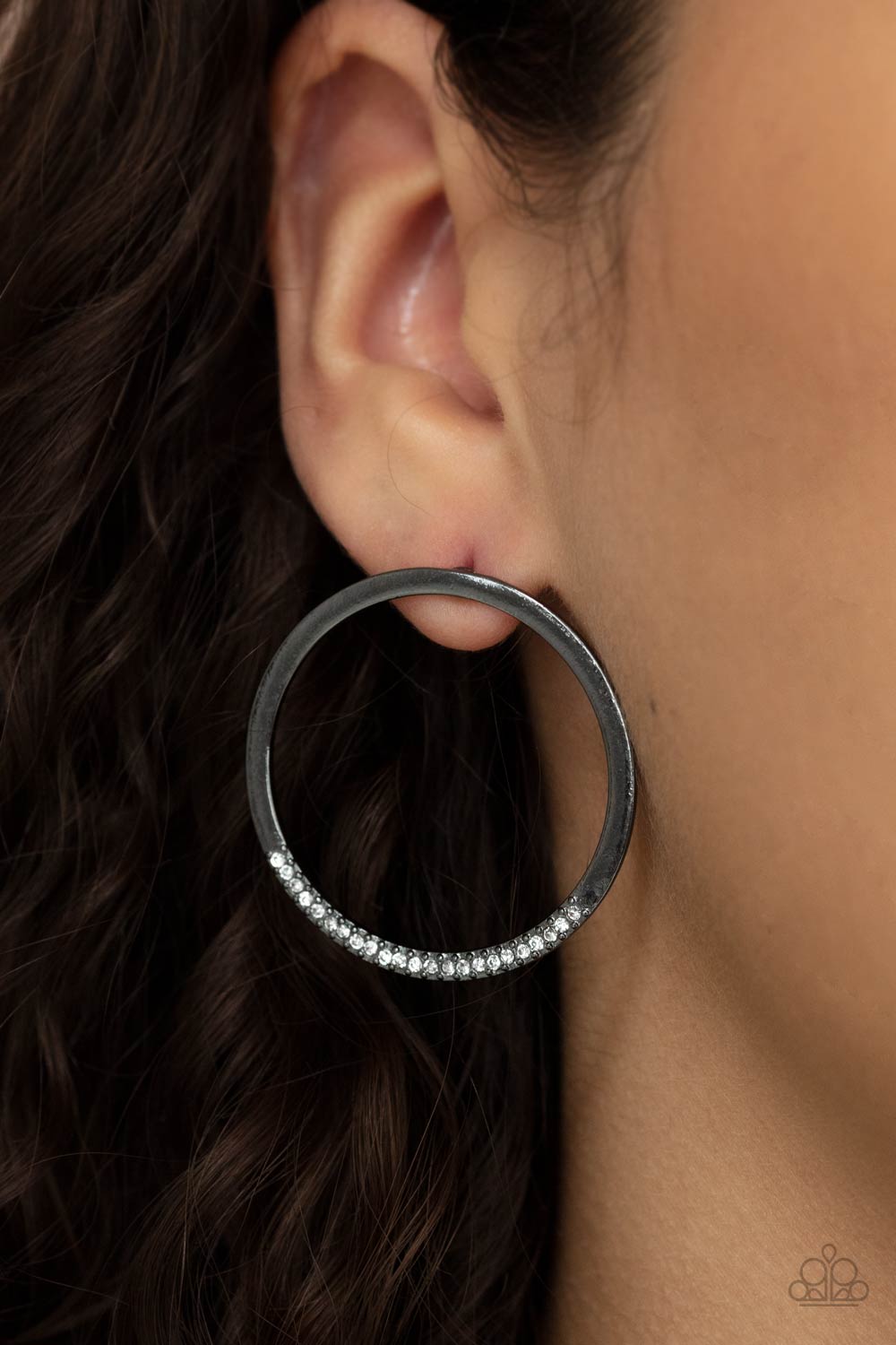 PRE-ORDER - Paparazzi Spot On Opulence - Black - Earrings - $5 Jewelry with Ashley Swint