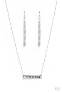 PRE-ORDER - Paparazzi Spread Love - Silver - Necklace & Earrings - $5 Jewelry with Ashley Swint