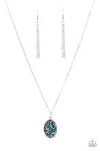 Load image into Gallery viewer, Paparazzi Star-Crossed Stargazer - Blue Rhinestones - Silver Necklace and matching Earrings - $5 Jewelry With Ashley Swint
