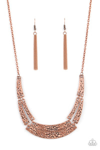 PRE-ORDER - Paparazzi Stick To The ARTIFACTS - Copper - Necklace & Earrings - $5 Jewelry with Ashley Swint