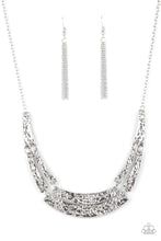 Load image into Gallery viewer, PRE-ORDER - Paparazzi Stick To The ARTIFACTS - Silver - Necklace &amp; Earrings - $5 Jewelry with Ashley Swint