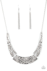 PRE-ORDER - Paparazzi Stick To The ARTIFACTS - Silver - Necklace & Earrings - $5 Jewelry with Ashley Swint
