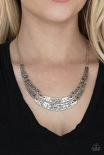 Load image into Gallery viewer, PRE-ORDER - Paparazzi Stick To The ARTIFACTS - Silver - Necklace &amp; Earrings - $5 Jewelry with Ashley Swint
