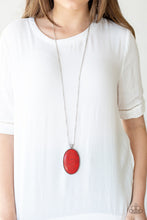 Load image into Gallery viewer, PRE-ORDER - Paparazzi Stone Stampede - Red Stone - Necklace &amp; Earrings - $5 Jewelry with Ashley Swint