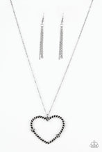 Load image into Gallery viewer, Paparazzi Straight From The Heart - Silver - Ribbons Twists Heart Pendant - Necklace &amp; Earrings - $5 Jewelry with Ashley Swint