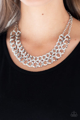 Paparazzi Street Meet and Greet - Silver Necklace - Life of the Party Exclusive June 2019 - $5 Jewelry With Ashley Swint